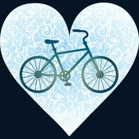 Volite moj bicikl MENS MOORY BLUE grafički tee - Dizajn ljudi 3xl