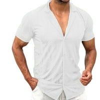 Wefuesd Muške majice Muška ljetna moda tiskana plaža Stil kratkih rukava majica majica Majica Bijela XXL