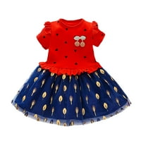 Dječje djece Dječje cvjetne kratke rukave Tulle haljina haljina haljina