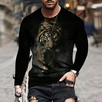 Jsaierl Muns majica Grafički duks dugih rukava Casual Okrugli izrez T-majice Modni životinjski uzorak