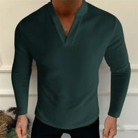 Muška modna bluza stalak ovratnik pune boje majica dugih rukava Top bluza Muške klasične stilizirane casual streetwewer