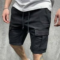 Guzom Muški i veliki muški gaćica - Ležerne prilike sa džepom Trendi hlače za manje crne veličine 2xl
