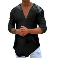 Muške majice Ljeto casual v izrez s dugim rukavima 3D print t majica bluza na majici majica MUN majica