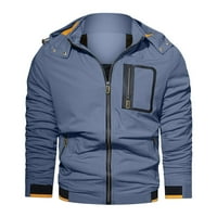 Leey-World kožna jakna Muška muška ultra potkrovlje lagana pakiranja puffer jakna plava, xl