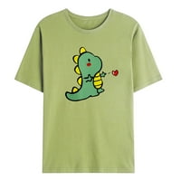 Loopsun Ljeto ušteda za uklanjanje muškaraca Ležeran modni okrugli vrat Pulover Dinosaur Print majica