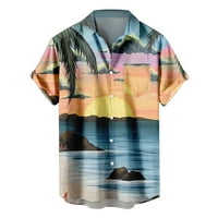 Košulje za muškarce Ljetne modne ležerne boje tiskane majice kratkih rukava