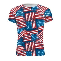 Muška majica Dan nezavisnosti Američka zastava Štampana modna proljeća Ljeto Ležerne majice kratkih