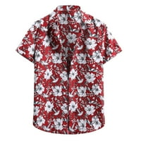 Muškarci Regularne fit cvjetne majice Ležerne tipke Ukupna havajska majica kratkih rukava