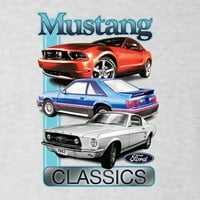 Wild Bobby, Mustang Ford klasici Automobili i kamioni Men Premium TRI Blend Tee, Heather White, Veliki