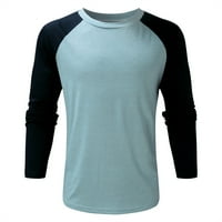 Muška majica Jesen Slim Ležerne prilike za patchwork dugih rukava s dugim rukavima Top bluza pokloni