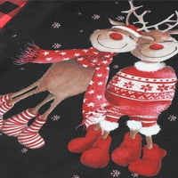 Canrulo Holiday Božić Family Pajamas Podudaranje postavljenih moosa Xmas PJS za parove i djecu za spavanje