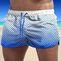 Iopqo muški kratke hlače za vježbanje muških kupanja s kompresijom ploče plivanja koprečanja Surfanje Ljeto Plažni kratke hlače Swimsuit Sports Hotsovi Swim Shorts Muškarci Plavi L