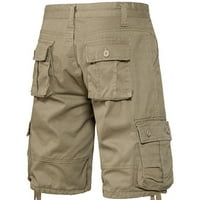 Lopecy-Sta muške radne šorc Srednja struka Multi-džepni džep Pet-komadni hlače Ležerne hlače Sportske