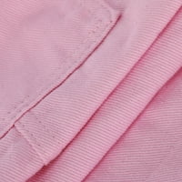 Muški umetnuti traper kratkorov džep udobnih kratkih kratkih kratkih hlača ravne kombinezone ružičaste