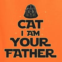 Mačka Ja sam vaš otac mačka muške grafičke majice, narandžaste, x-velike
