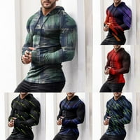 Muškarci Print pulover dukseva Dukseri s kapuljačom dugih rukava Jumper mišićni vrhovi d m