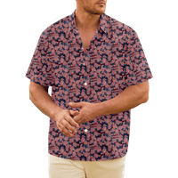 4. jula muška havajska majica USA Nacionalna zastava Košulja Grafički 3D košulja 3D Print Halloween Dnevni kratki rukav Odjeća za ispis