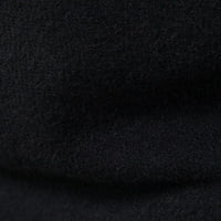 Orchip muški čvrsti pulover s dugim rukavima Tanak tanki džemper, crni 02