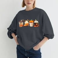 Honeeladyy prodaja Halloween ženska casual seksi modna tiskana pulover dugih rukava za bluzu za pulover na vrhu dukseve