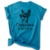 Chihuahua mama majica, unise ženska majica, vlasnik Chihuahua, najbolji pas mama poklon, heather plavi, srednji