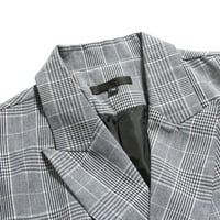 SNGXGN MENS Forras Blazer jakna rever casual odijelo jakna muška odijela, siva, veličina m