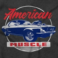 Klasični vintage američki mišićni automobil Muški majica dugih rukava Brisco brendovi 4x