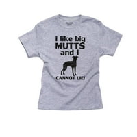 Poput velikih mutts i ne mogu lagati pamučnu majicu za djevojčicu psa