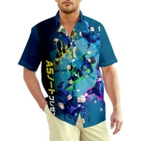 Plava brava Anime majica Casual muške i ženske majice, casual s kratkih rukava od tiskane odjeće suho postavljene majice za muškarce muške donje košulje