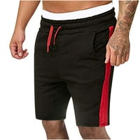 Homodles Muški Stretch Troškojni kratke hlače - Trendy Splice kratke hlače Black Veličina XL