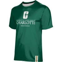 Muški izgled Green Charlotte 49ers Arts & Science Logo Stripe majica