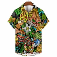 Muške košulje Streetwear Beach Majica Majica kratkih rukava Pamučna lubanja 3D Havajska majica za MAN prevelika ljetna casual bluza Novo
