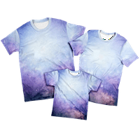 Purple Sky Ljeto Ležerne prilike 3D tiskane žene odjeća kratki rukav prevelicirani dječak Dječji dečiji unise majice, A-130