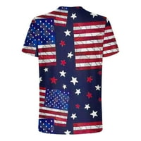 Patriotske majice za muškarce američke košulje za zastave 4. jula Ljeto Print sportske košulje Crewneck