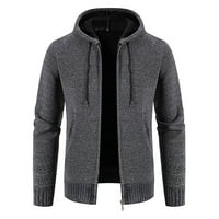 Muški džemper Moderna fit jakna dukseva Ležerna posada Carw mens Cardigan džemper tamno siva 2xl