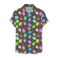 Muška modna bluza Top Tropic Style Print Hawaii Ljetna košulja Muške modne Ležerne prilike Uskrs 3D digitalni ispis Rabbitni tisak Kratkih rukava Život