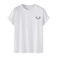 CLlios Ispiši jednostavne košulje za muškarce Ljeto Ležerne prilike Crew Crt Majica Modni pulover bluza