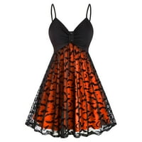 HVYesh Gothic Haljina haljina za Halloween Party haljina za žene Seksi špagete remen Gothic haljina bez rukava bez slojeva haljina na panel