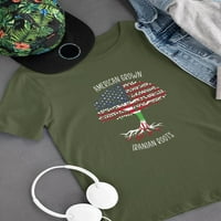 Američki odrasli iranski korijeni majica Men -sMartprints dizajni, muški medij