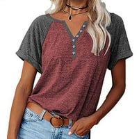 Ženska majica V izrez kratki rukav lagana ležerna bluza za ljeto lagana i prozračna majica za majicu