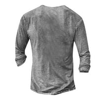 HHEI_K muške grafičke i vezene modne majice za majicu i jesen dugih rukava tiskani pulover Top majice