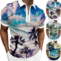 Muška Polo majica Proljeće i ljetni modni rever patentni patentni paketni košulje za golf multi-color