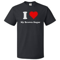 Volim moju mrlju šećer majicu, srce moj poklon smeđu šećer