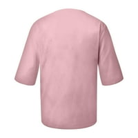 Hanas moda casual majice dizajner proljeće ljeto muške povremene pamučne posteljine pune boje košulje dugih rukava sa labavim štandom majice ogrlice