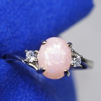 Floleo Clearence Exquisite ženski prsten ovalni rez vatrootporni nakit za rođendan poklona bridalni