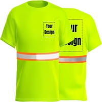 Sigurnosne košulje od vidljivosti porijeklom po mjeri Vaš logok Hi Vis T majice Neon Brze suhe vanjske radne majice