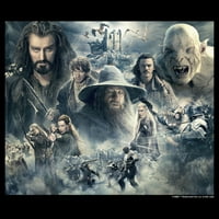 Muškarci Hobbit: Bitka od pet armija Bitka scena Grafički tee crni medij