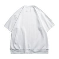 Muške majice muški karirani ispis s kratkim rukavima Ljetni okrugli vrat plus veličina modna majica