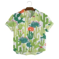 Eleluny muns Ispiši majicu s kratkim rukavima Ljetni casual vrhovi TEE bluza zelena m