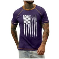 Corashan Muns T majice, muške majice Raglan Vintage kratki rukav Okrugli dan Nezavisnosti Dan tiskanih vrha, majice za muškarce