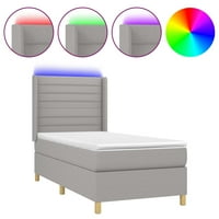 BO Spring Bed sa madracem i LED svijetlo sivim twin XL tkaninom
